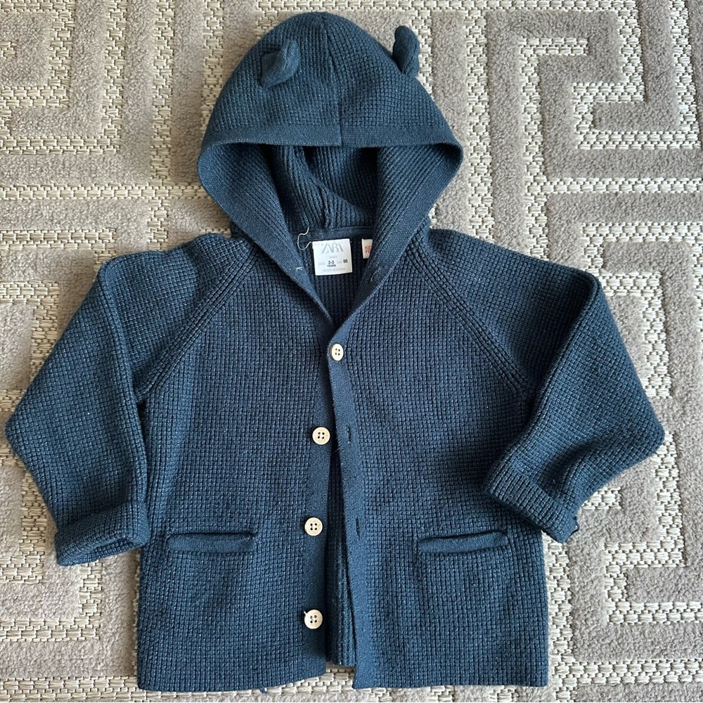Zara toddler bear ears cardigan